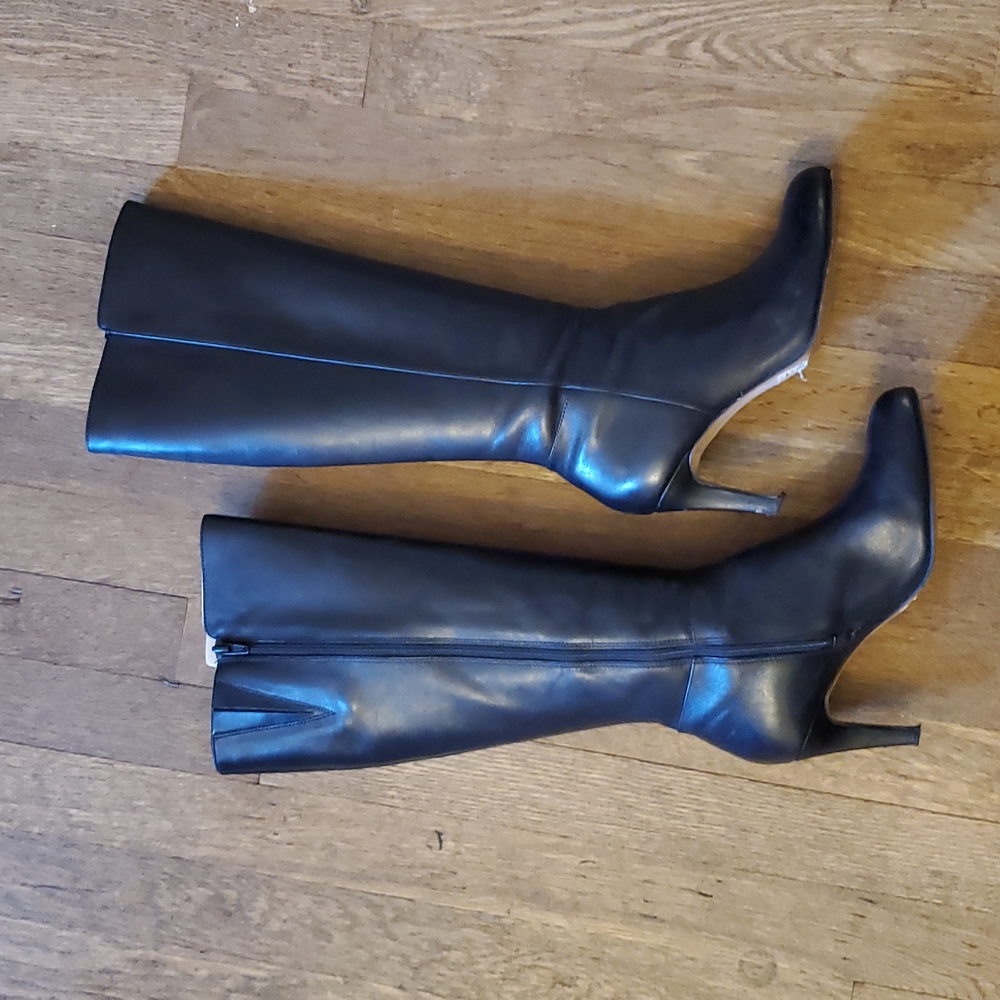 Clarks Carlita charm black leather M 7 tall boots